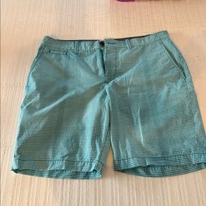 Original Penguin Blue Checkered Men's Flat Front Shorts